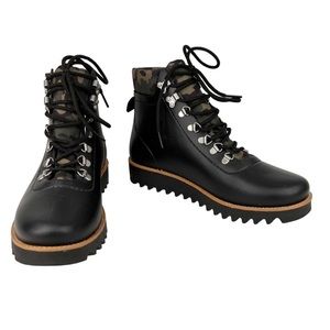 Bernardo black with Camo lace up boots